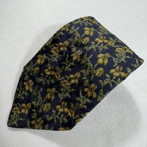Fendi Cravatte Necktie Blue Floral 100% Silk Made in Italy Designer Tie 59"x3.5"